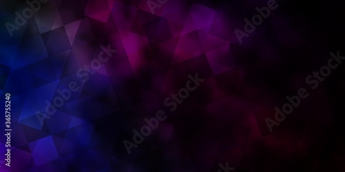 Dark Multicolor vector template with crystals, squares.