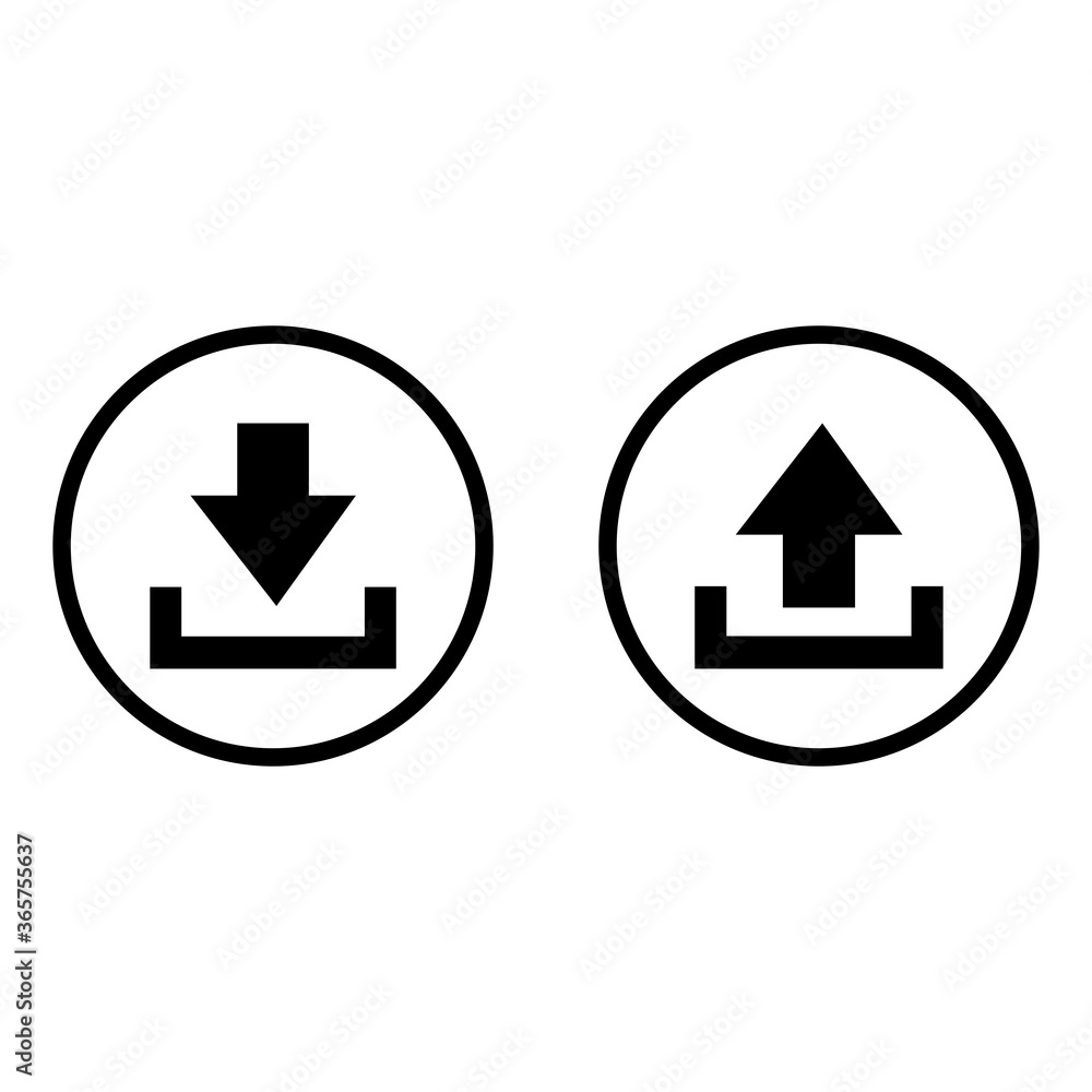 upload & download icon vector symbol eps 10 isolated illustrations white background upload & download icon vector symbol eps 10 isolated illustrations white background