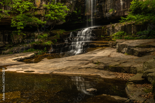 Fotografie, Obraz Waterfall cascading over mountainside