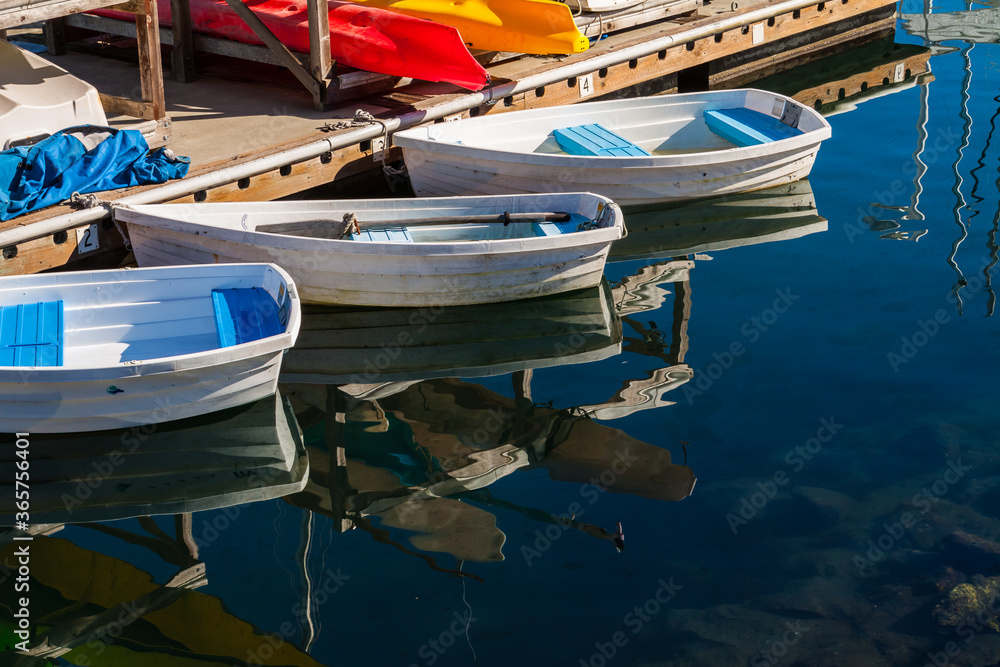 Small Boats on Monterey Bay, California, USA