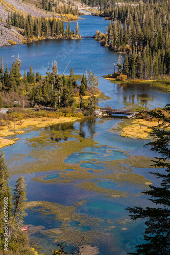 Elevated View of Twin Lakes, Mammoth Lakes, California, USA