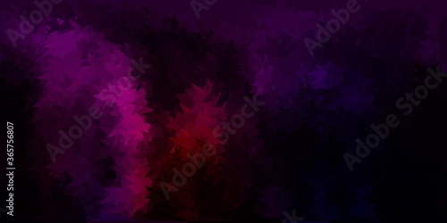 Dark pink  red vector polygonal background.