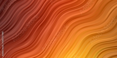 Light Orange vector background with bent lines. Colorful illustration in circular style with lines. Pattern for websites, landing pages.