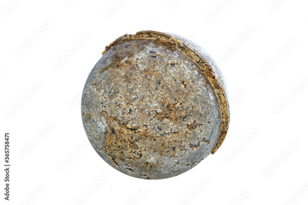 Fototapeta premium pressed black seeds isolated on white background
