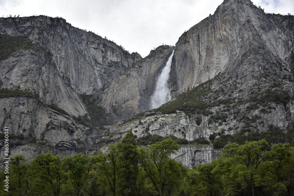 Yosemite Falls in Yosemite National Park, California USA 