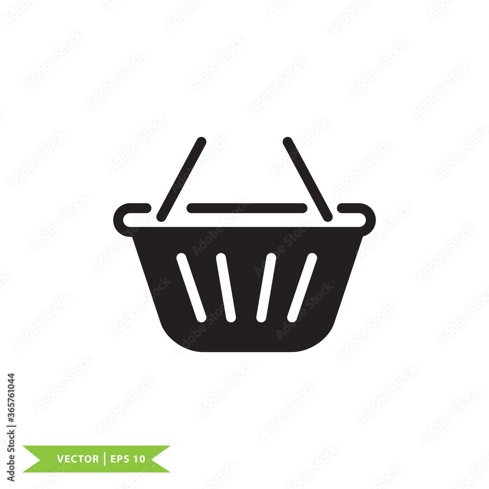 Shopping basket icon vector logo design template Shopping basket icon vector logo design template