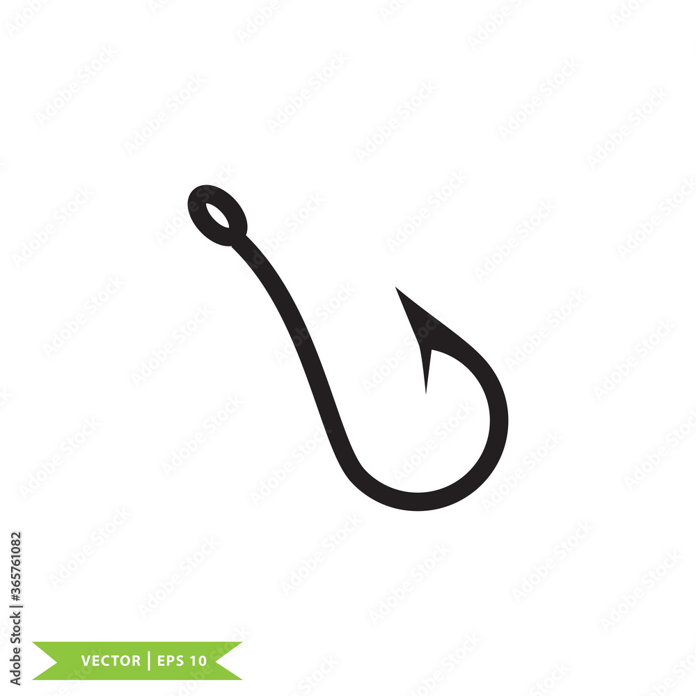 Hook icon vector logo design template Hook icon vector logo design template