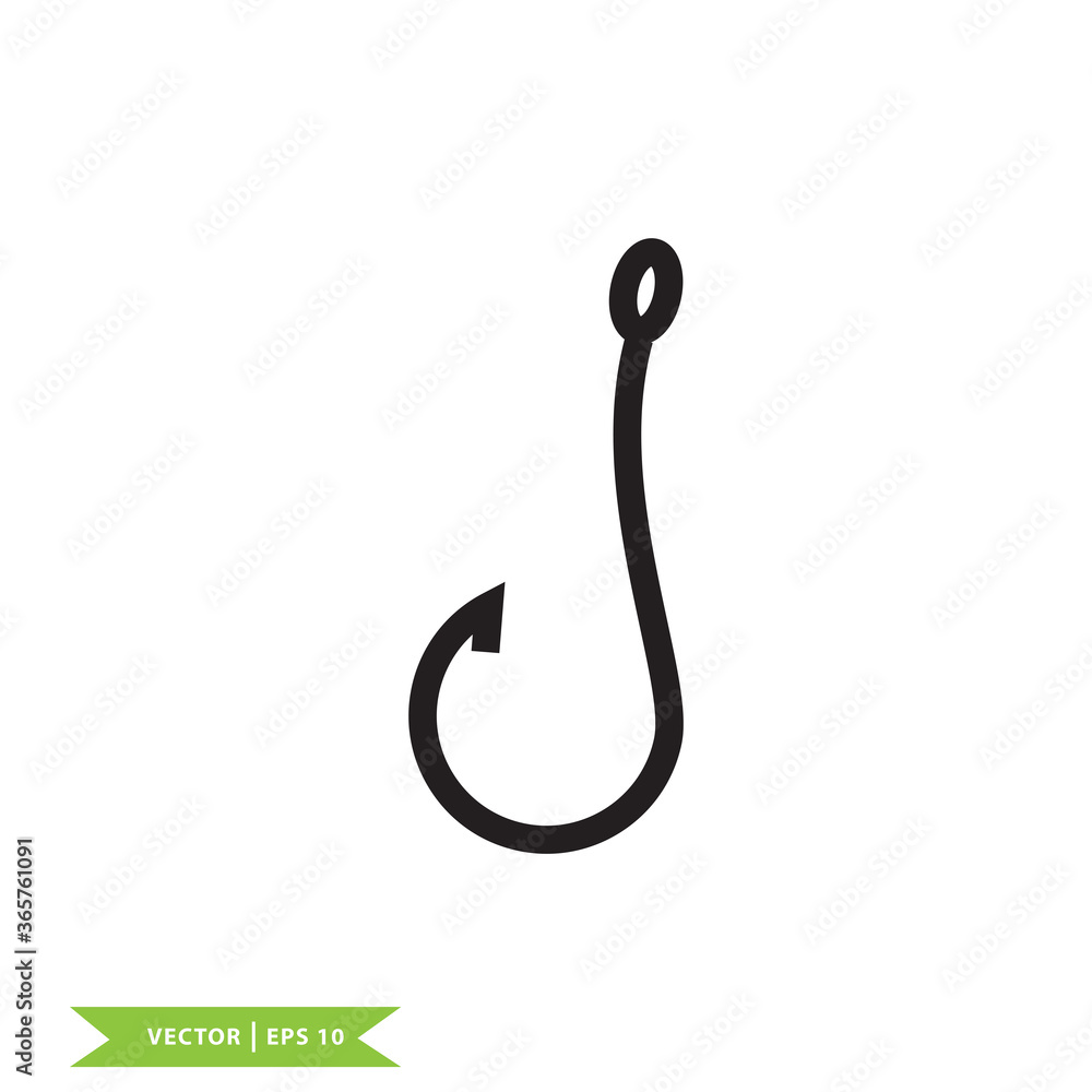 Hook icon vector logo design template Hook icon vector logo design template