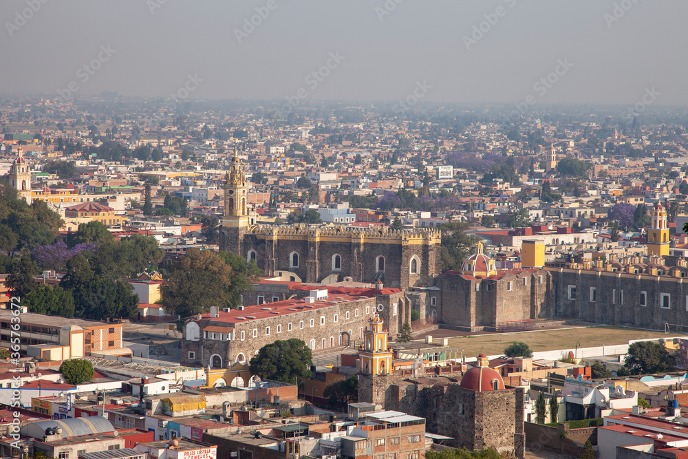 An aerial view of the historic district of Mexico City.