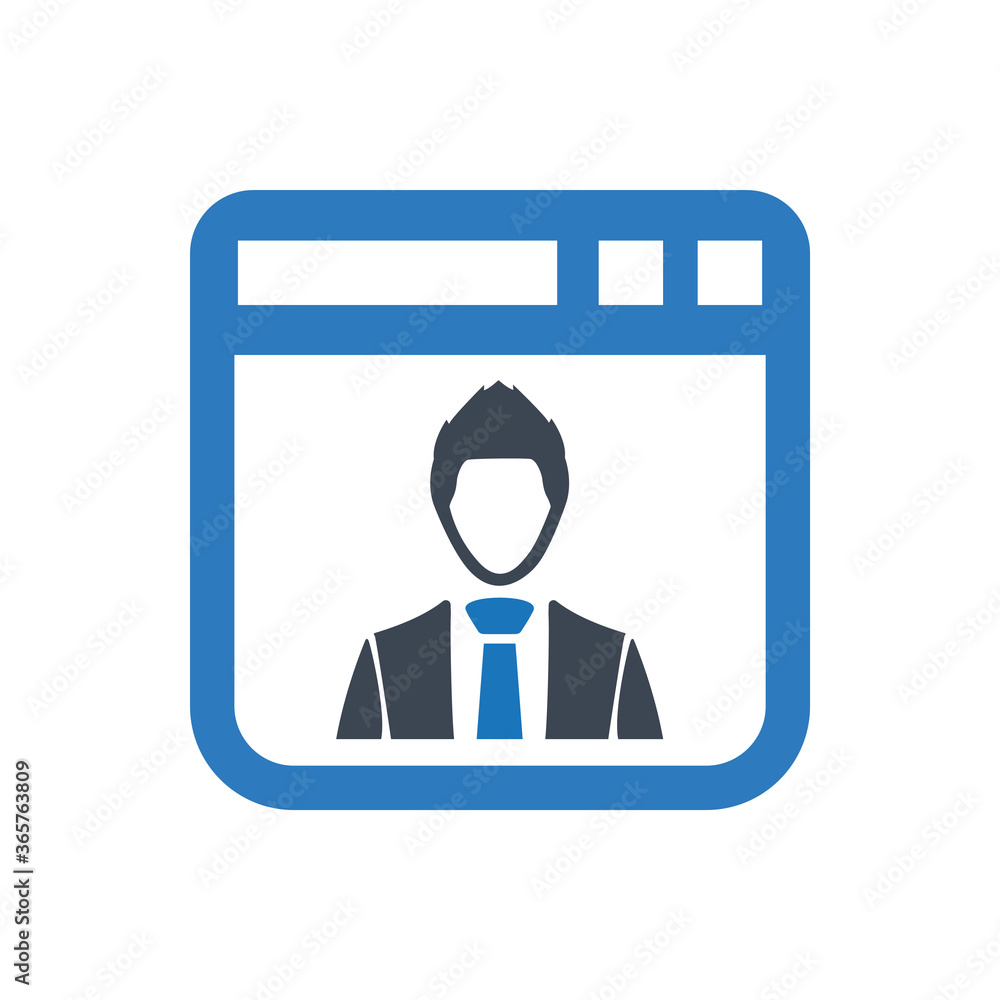 Online profile icon ( vector illustration ) Online profile icon ( vector illustration )