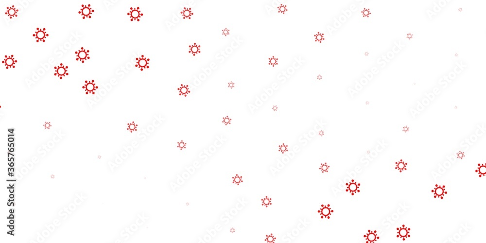 Light red vector template with flu signs.