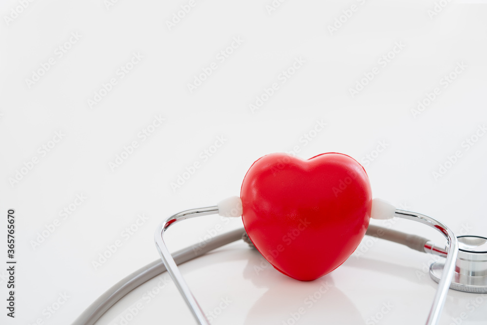 heart with stethoscope heart with stethoscope