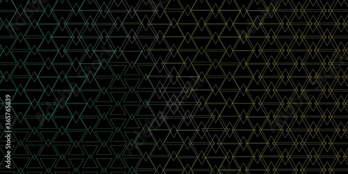 Dark Green, Yellow vector texture with triangular style. Abstract gradient illustration with triangles. Template for landing pages.