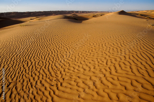 Contours of the dunes of Wahiba Sands (Sharqiya Sands), Oman photo