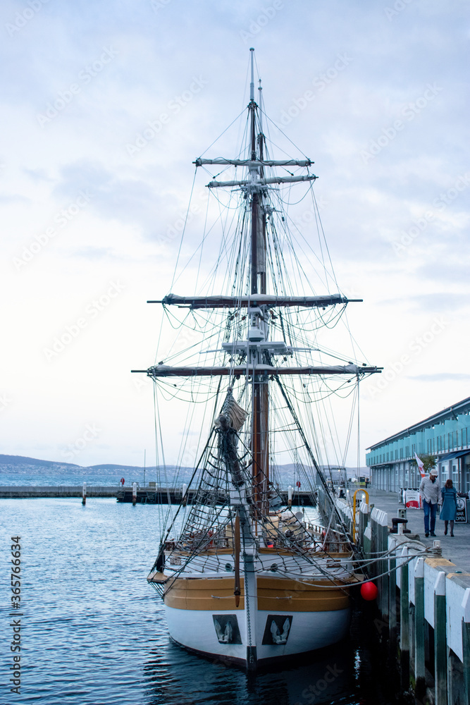 Pirate ship on a pier