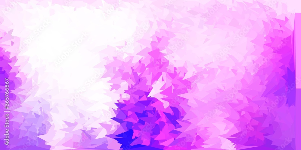 Light purple vector triangle mosaic background.
