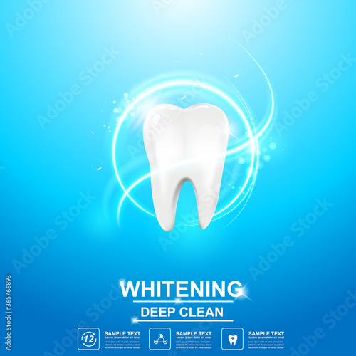Dental Care and Teeth on Background Vector Concept.