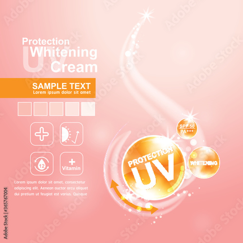 Protection UV Collagen and Whitening for Skincare Products.