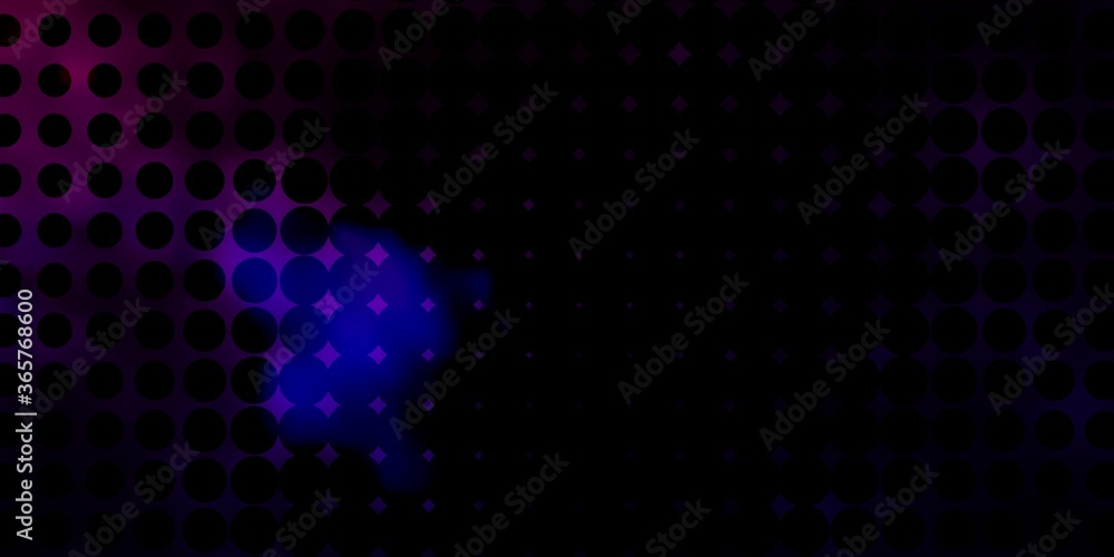 Dark Purple, Pink vector texture with disks. Abstract illustration with colorful spots in nature style. Design for your commercials.