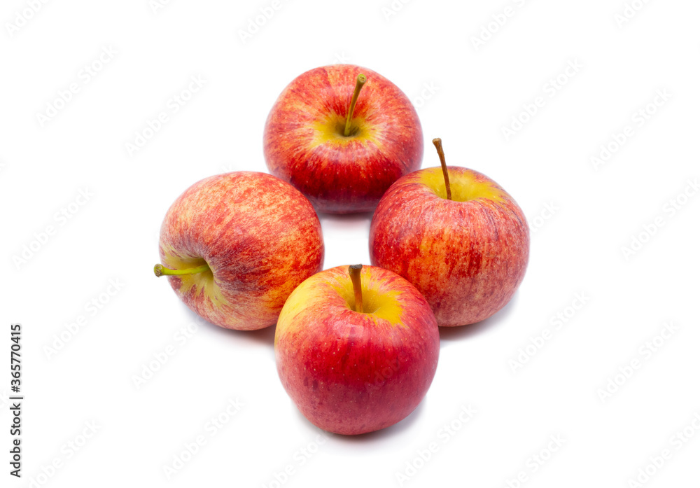 Fresh Gala apple on white background. Fresh Gala apple on white background.