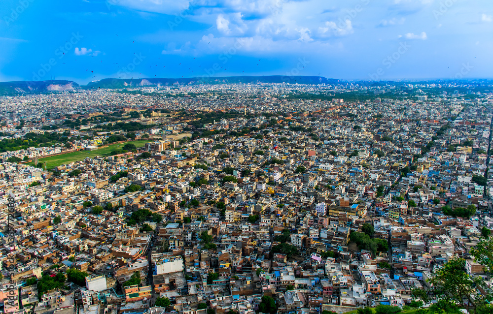 Fototapeta premium City view from hill.