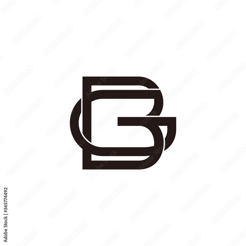 Obraz premium vector of letter bg connected lines design fit for fashion logo