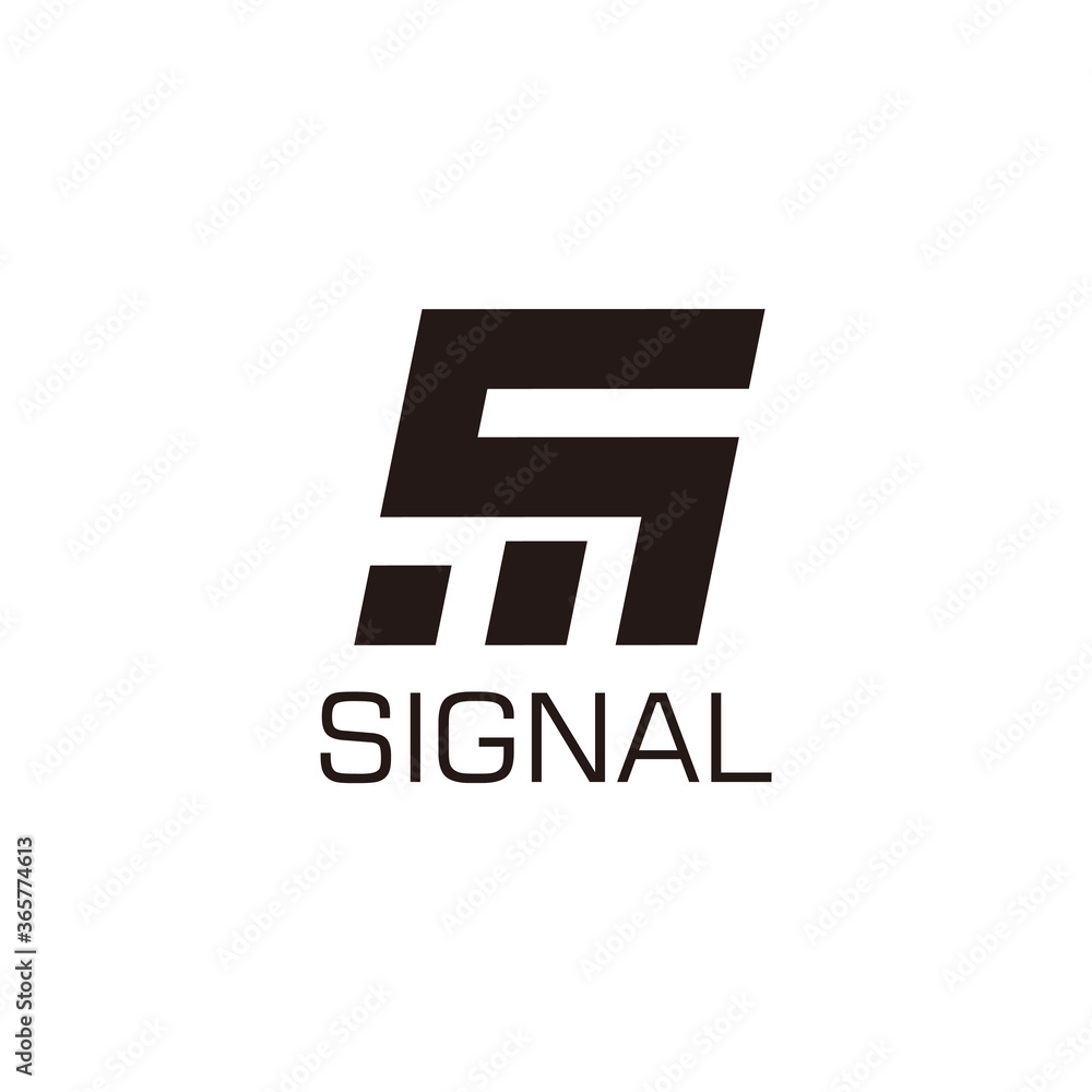 letter s signal symbol geometric design logo vector letter s signal symbol geometric design logo vector