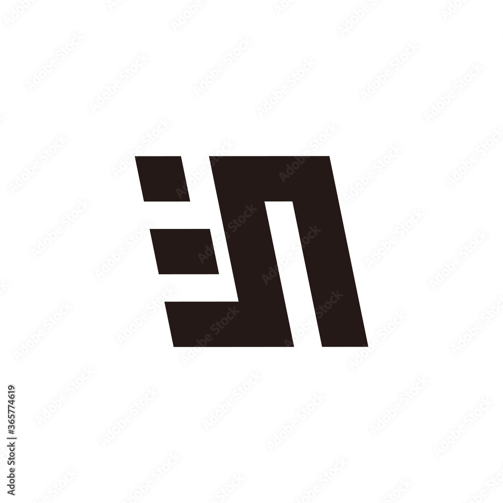 abstract letter n movement symbol simple geometric logo vector abstract letter n movement symbol simple geometric logo vector