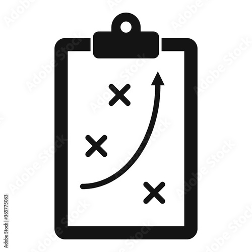 Tactical clipboard icon. Simple illustration of tactical clipboard vector icon for web design isolated on white background