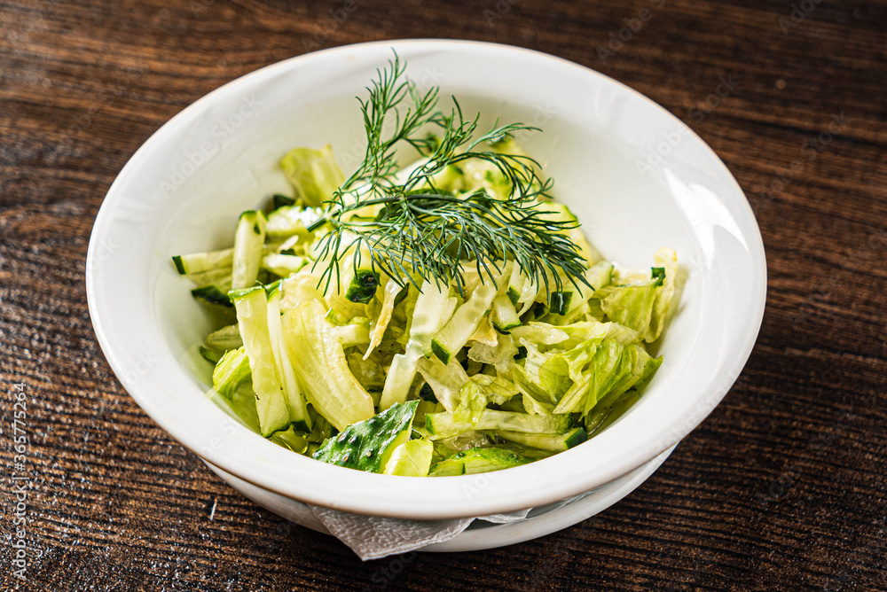 salad with vegetables and herbs salad with vegetables and herbs