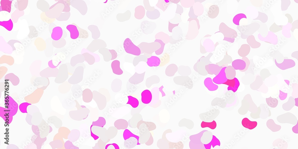 Light pink, yellow vector pattern with abstract shapes.