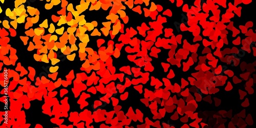 Dark orange vector pattern with abstract shapes.