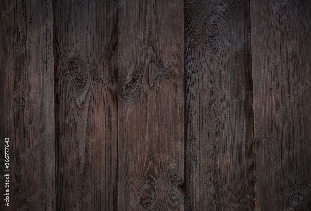 Obraz premium Dark brown black wood texture. Wooden background