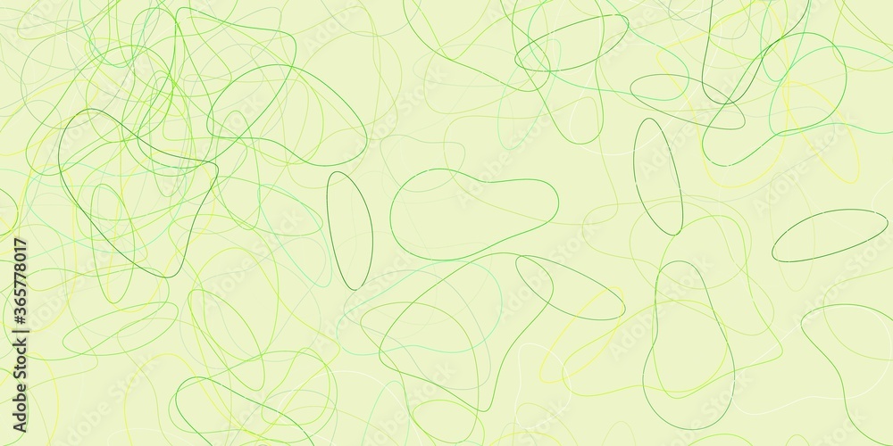 Light green, yellow vector pattern with abstract shapes. Light green, yellow vector pattern with abstract shapes.