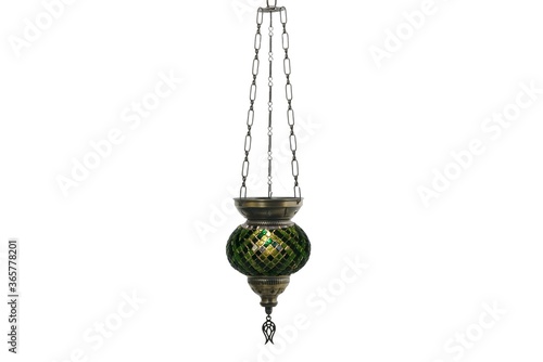 ottoman tile embroidered chain ceiling lamp