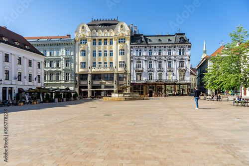 Photography The main square of Bratislava, the capital of Slovakia