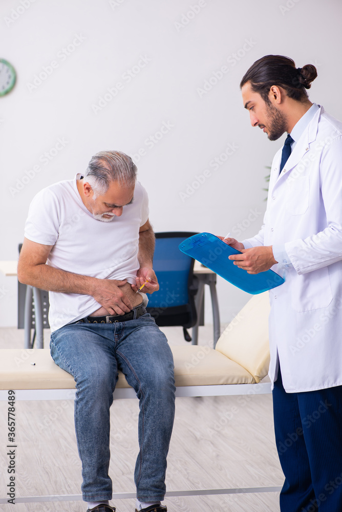 Patient suffering from diabetes visiting doctor Patient suffering from diabetes visiting doctor