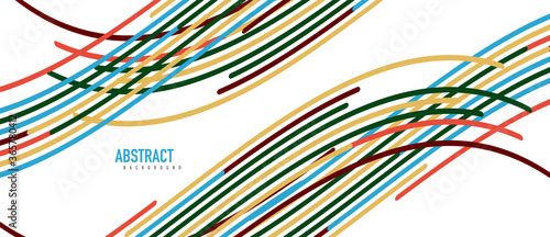 Аbstract moving colorful lines vector backgrounds for cover, placard, poster, banner or flyer