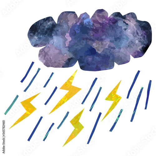 ベクター　雷雨のイラスト