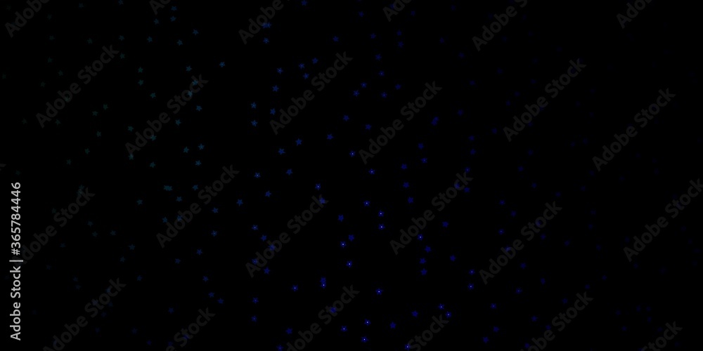 Dark Blue, Green vector pattern with abstract stars. Blur decorative design in simple style with stars. Pattern for wrapping gifts.