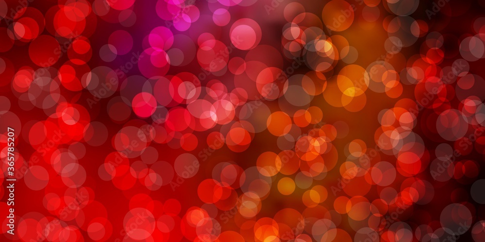 Light Red, Yellow vector pattern with spheres. Modern abstract illustration with colorful circle shapes. Design for your commercials. Light Red, Yellow vector pattern with spheres. Modern abstract illustration with colorful circle shapes. Design for your commercials.