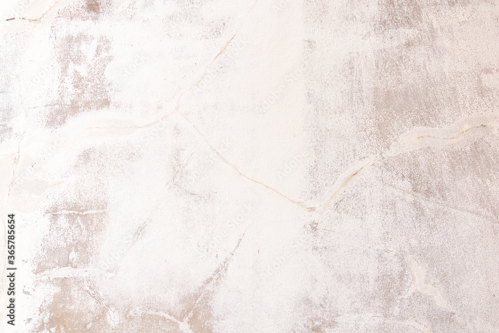 Naklejka premium Empty interior for design, Old concrete white wall crack. Dirty cement wall texture and background.