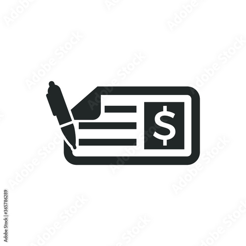 Bank check icon