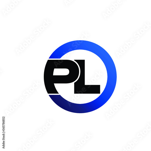 Letter PL simple logo design vector. monogram icon