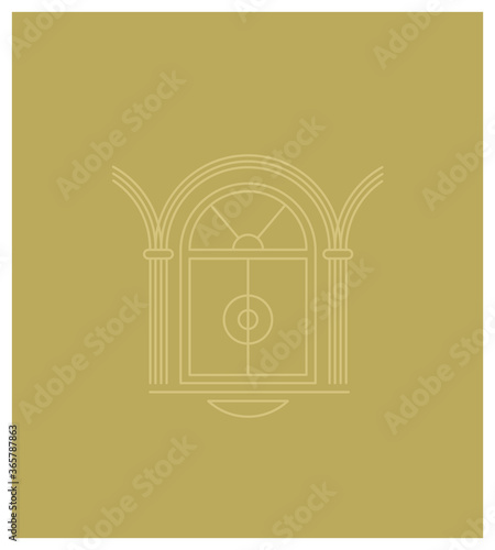 Vitrine, porte de boutique, luxe, architecture, vintage