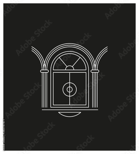 Vitrine, porte de boutique, luxe, architecture, vintage