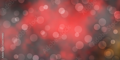 Dark Multicolor vector backdrop with dots. Modern abstract illustration with colorful circle shapes. Design for posters, banners.