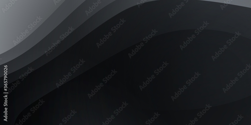 Abstract template black 3d curve wave geometric diagonal with metal border on black background for presentation design vector illustration. Abstract 3d background with black paper layers. Abstract template black 3d curve wave geometric diagonal with metal border on black background for presentation design vector illustration. Abstract 3d background with black paper layers.