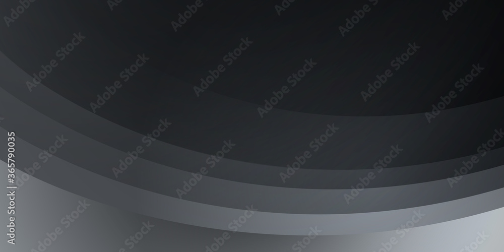 Abstract template black 3d curve wave geometric diagonal with metal border on black background for presentation design vector illustration. Abstract 3d background with black paper layers. Abstract template black 3d curve wave geometric diagonal with metal border on black background for presentation design vector illustration. Abstract 3d background with black paper layers.