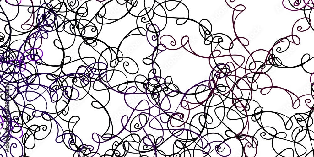 Fototapeta premium Light Purple vector pattern with curved lines.